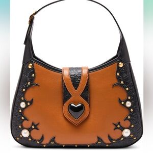Betsey Johnson Hey Cowboy Women's Western Design Shoulder Bag in Brown
